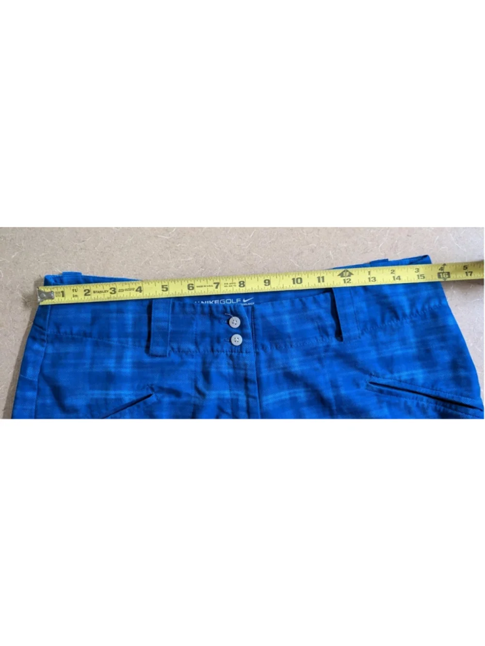 Nike Golf Short Womens 6 Hazy Tie Dye Blue Stretch Dri Fit Performance Chino